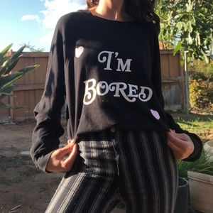 black printed wildfox sweater